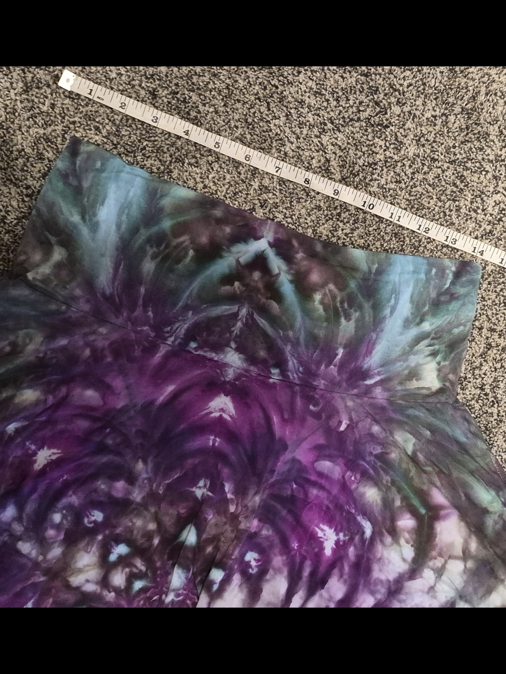 BEAUTIFUL Boho ICE-Dye Maxi Skirt in Purple & Teal - Picture 2 of 4